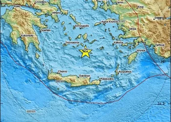 Ασθενής σεισμός ανοιχτά της Σαντορίνης