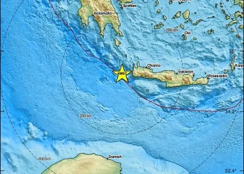 Ισχυρός σεισμός 5 Ρίχτερ νοτιοδυτικά της Κρήτης