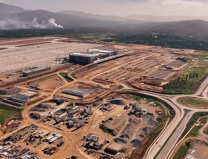 Μια ματιά στο μεγαλύτερο εργοτάξιο της χώρας το νέο διεθνές αεροδρόμιο στο Καστέλλι.