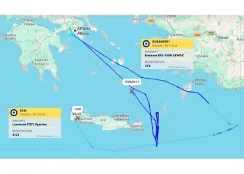 Η Ελληνική Πολεμική Αεροπορία ενέτεινε την επιτήρηση στην Κρήτη – Ανατολική Μεσόγειο