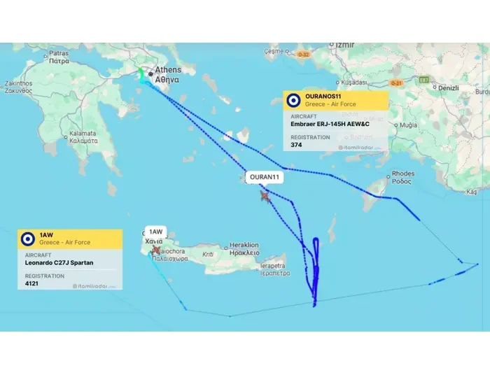Η Ελληνική Πολεμική Αεροπορία ενέτεινε την επιτήρηση στην Κρήτη – Ανατολική Μεσόγειο
