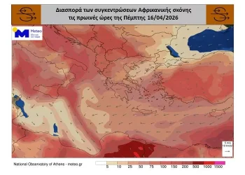 Mεταφορά Αφρικανικής σκόνης με διάρκεια