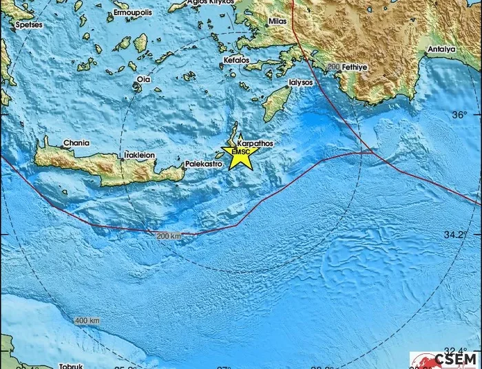 Ισχυρός σεισμός 5,4 Ρίχτερ στην Κάρπαθο – Αισθητός και στο Ηράκλειο
