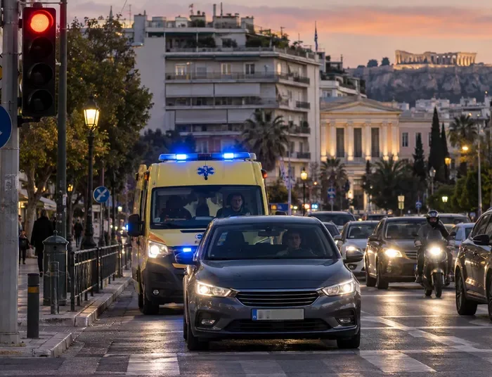 Έρχεται ασθενοφόρο πίσω σου και έχεις κόκκινο. Προχωράς;